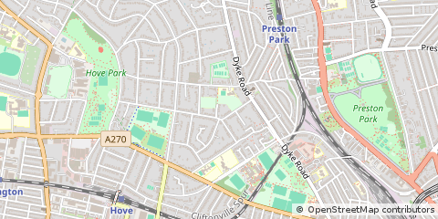 Map of Hove, East Sussex