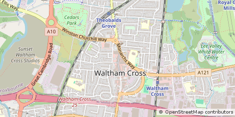 Map of Waltham Cross, Hertfordshire