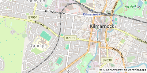Map of Kilmarnock, Ayrshire