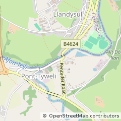 Map of Llandysul, Dyfed