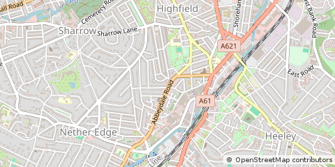 Map of Sheffield