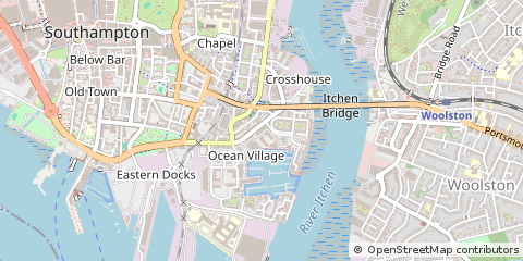 Map of Southampton, Hampshire