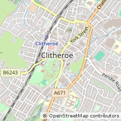 Map of Clitheroe, Lancashire