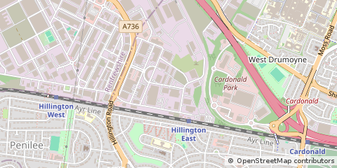 Map of East Kilbride, Lanarkshire