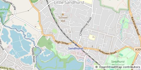 Map of Sandhurst, Berkshire