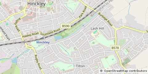 Map of Hinckley, Leicestershire