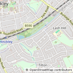 Map of Hinckley, Leicestershire