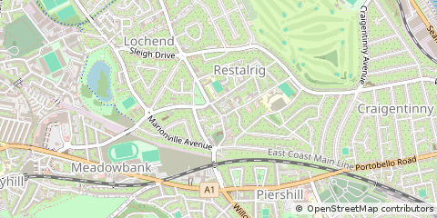 Map of Edinburgh, Midlothian