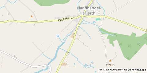 Map of Pencader, Carmarthenshire