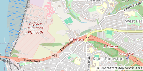 Map of Plymouth, Devon