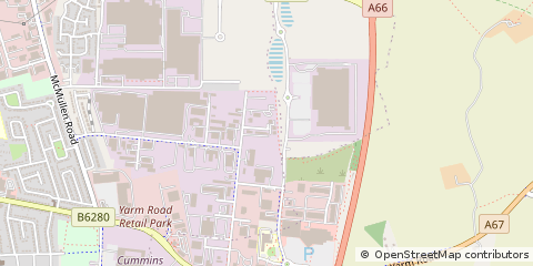 Map of Darlington, County Durham