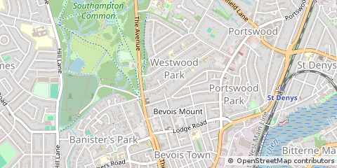 Map of Southampton, Hampshire