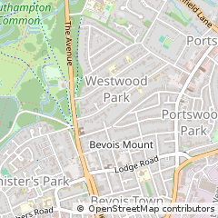 Map of Southampton, Hampshire