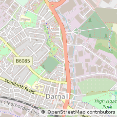 Map of Sheffield, South Yorkshire