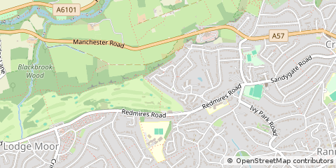 Map of Sheffield, South Yorkshire