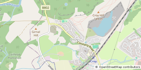 Map of Kilsyth, North Lanarkshire