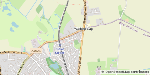 Map of Sutton Coldfield, West Midlands