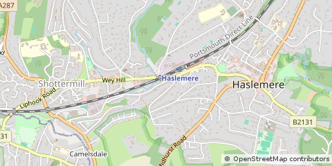 Map of Haslemere, Surrey