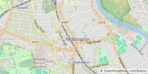 Map of Teddington, Middlesex