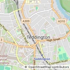 Map of Teddington, Middlesex