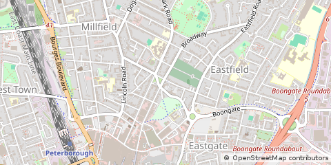 Map of Peterborough, Cambridgeshire