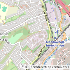 Map of Sheffield, South Yorkshire