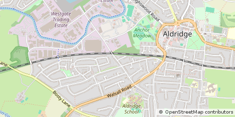 Map of Walsall, West Midlands