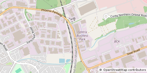 Map of Corby, Northants