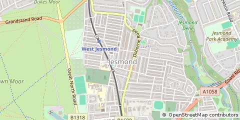 Map of Newcastle Upon Tyne