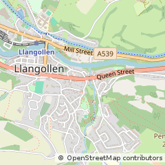 Map of Llangollen, Denbighshire