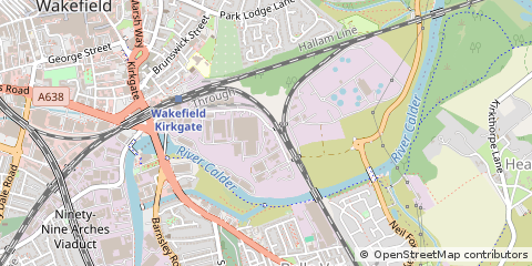 Map of Wakefield, West Yorkshire