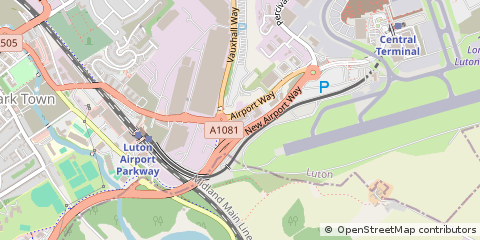 Map of Luton, Bedfordshire