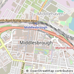 Map of Middlesbrough, Cleveland