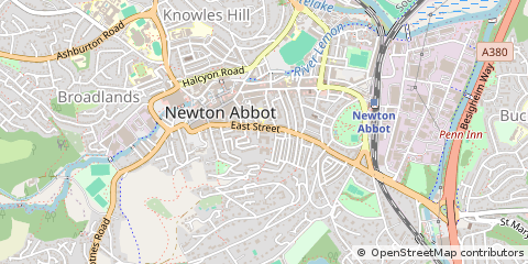 Map of Newton Abbot, Devon