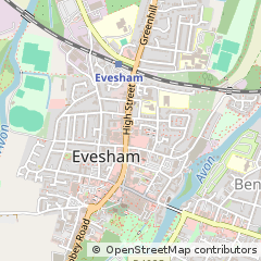Map of Evesham, Worcestershire