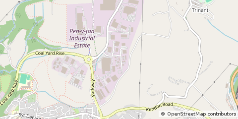 Map of Oakdale, Gwent
