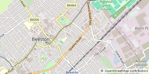 Map of Nottingham, Nottinghamshire