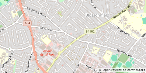 Map of Solihull