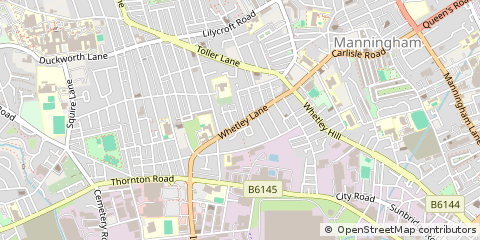Map of Bradford, West Yorkshire