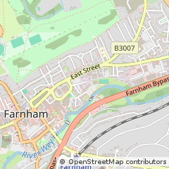 Map of Farnham, Surrey