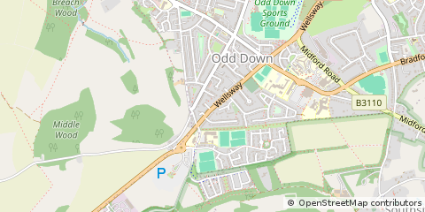 Map of Bath, Somerset