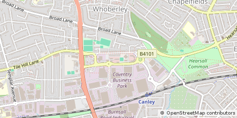 Map of Coventry, West Midlands