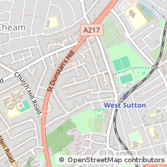 Map of Sutton, Surrey