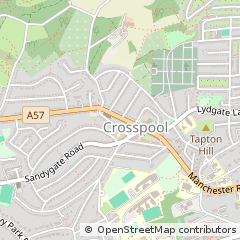 Map of Sheffield, South Yorkshire