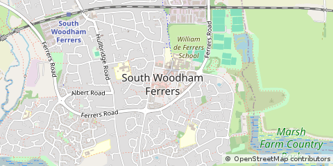 Map of South Woodham Ferrers, Essex