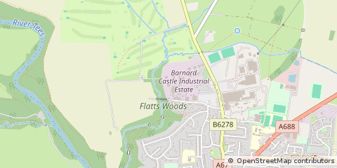 Map of Barnard Castle, County Durham