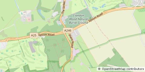Map of West Clandon, Surrey