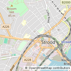 Map of Rochester, Kent