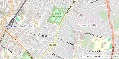 Map of Leicester
