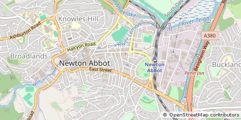 Map of Newton Abbot, Devon